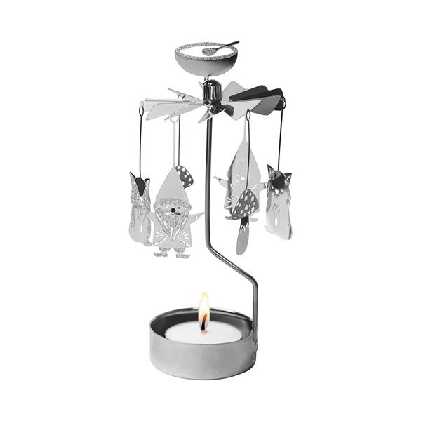 Angel Chime Fox and Santa Tealight Holder