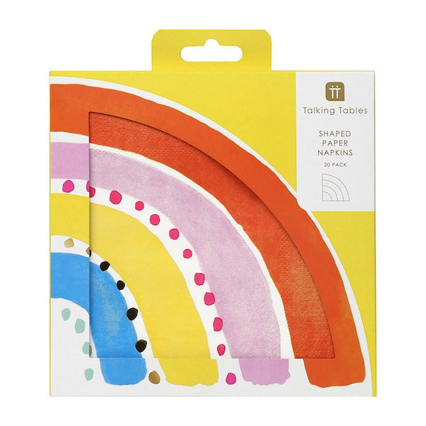 Birthday Brights Rainbow Shaped Napkins Pack