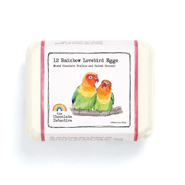 Praline and Salted Caramel Rainbow Lovebird Eggs