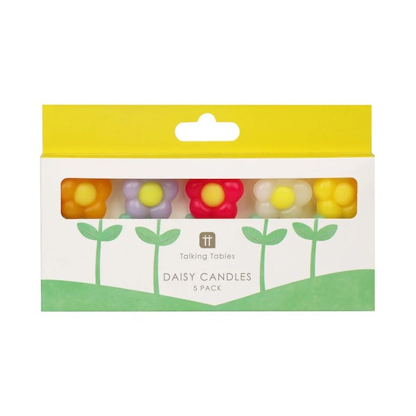 Daisy Shaped Candles 5 Pack