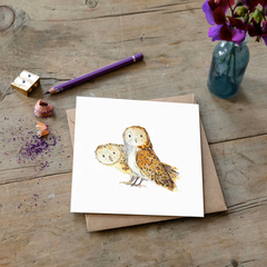 'Rana and Elie' Owl Card