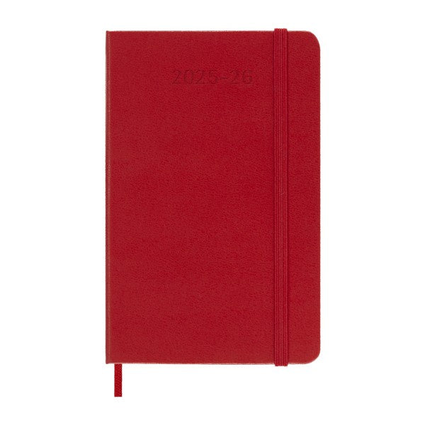 Moleskine 2025/26 Academic Weekly Pocket Diary Scarlet Red Hard Cover