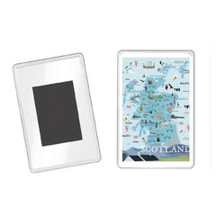 Scotland Illustrated Map Fridge Magnet