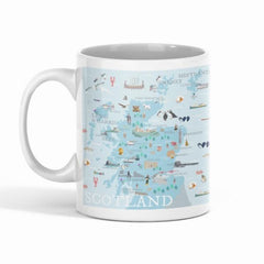 Scotland Illustrated Map Mug