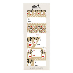 Reindeer Selfie Sticker Labels