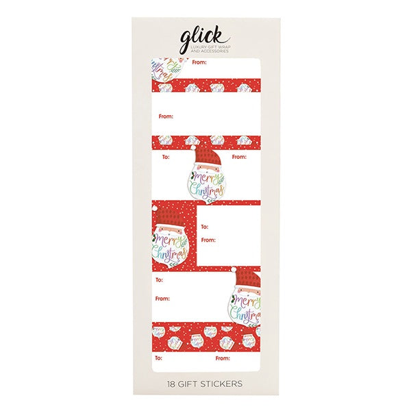 Rainbow Santa Sticker Labels
