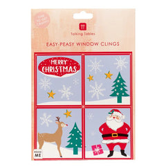 Craft With Santa Window Clings 6 Sheets
