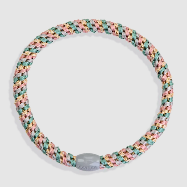 Kknekki Slim Mix Faded Green Pink Hair Tie