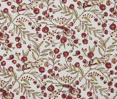 Songbird Scarlet Block Printed Sheet Wrap