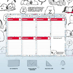 Snoopy Rebel With Paws A4 Weekly Planner Notepad