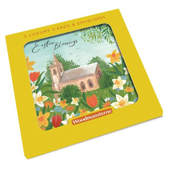 Spring Garden Easter Blessings Cards Pack of 5