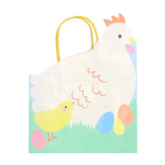 Spring  Easter Hen Shaped Gift Bags 6 Pack