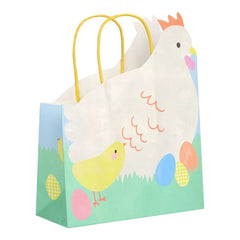 Spring  Easter Hen Shaped Gift Bags 6 Pack