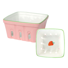 Strawberry Ceramic Punnet - 15cm