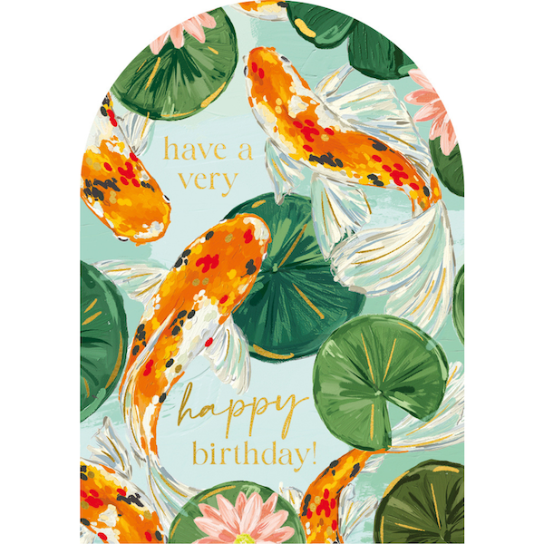 Sundaze Koi Birthday Card