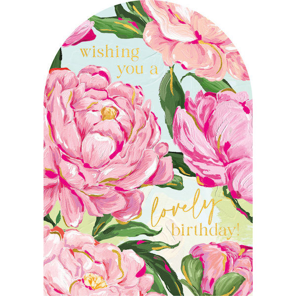 Sundaze Peonies Birthday Card