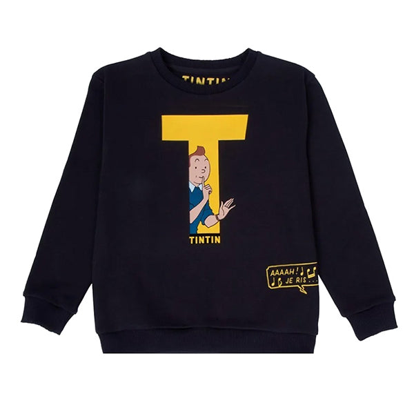 T Black Tintin Kids Sweatshirt