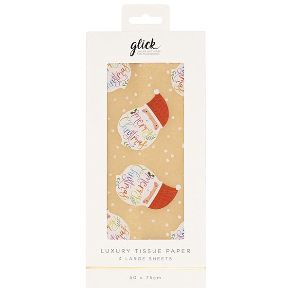 Rainbow Santa Selfie Patterned Tissue Paper