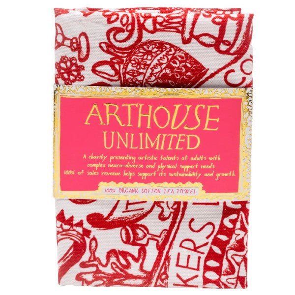 Love is in the Air Organic Cotton Tea Towel