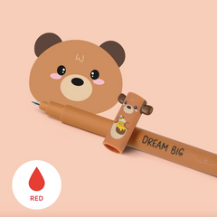 Teddy Bear with Honey Erasable Gel Pen