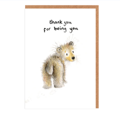 Thank You For Being You Edward Bear Mini Card