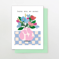 There Are No Words Vase Of Flowers Card