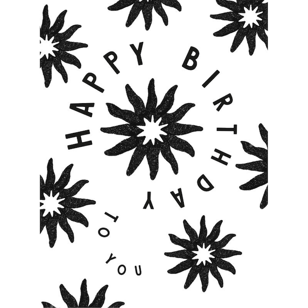 Tidal Ink Happy Birthday Stars Card