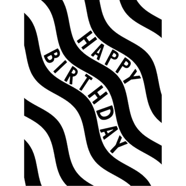 Tidal Ink Happy Birthday Waves Card