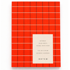 Uma Flat Lay Orange Check Small Notebook