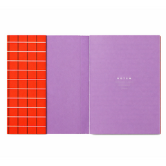 Uma Flat Lay Orange Check Small Notebook
