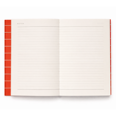 Uma Flat Lay Orange Check Small Notebook