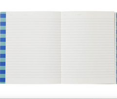 Uma Medium Flatlay Notebook Blue Stripe