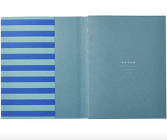 Uma Medium Flatlay Notebook Blue Stripe