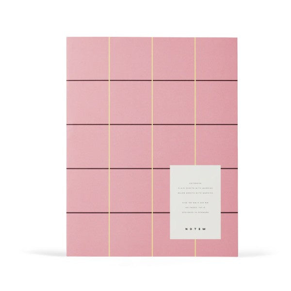 Uma Flatlay Rose Check Large Notebook by Notem