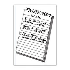 Wish I'd Taken Notes A5 Notebook