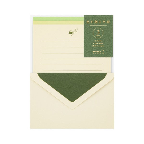 Midori Green Letter Set
