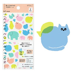 Midori Schedule Stickers Semi-Transparent Animal