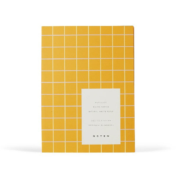 Uma Flatlay Ochre Check Small Notebook by Notem