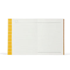 Uma Flatlay Ochre Check Small Notebook by Notem