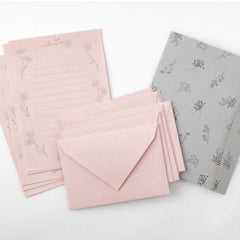 Midori Pink Flower Washi Paper Letter Set
