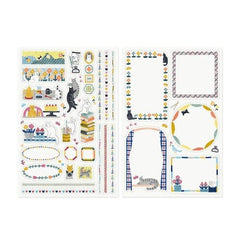 Midori Yuru Log Sticker Sheets Cats
