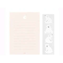 Midori Letter Set with Stickers Polar Bear