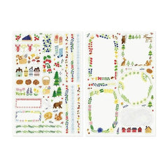 Midori Yuru Log Sticker Sheets Scandinavia