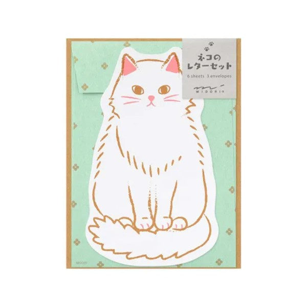 Midori Letter Set Die-Cut Cat