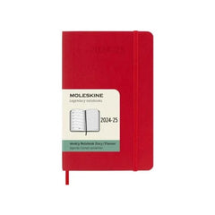 Moleskine 2024/25 Academic Weekly Pocket Diary Scarlet Red Hard Cover