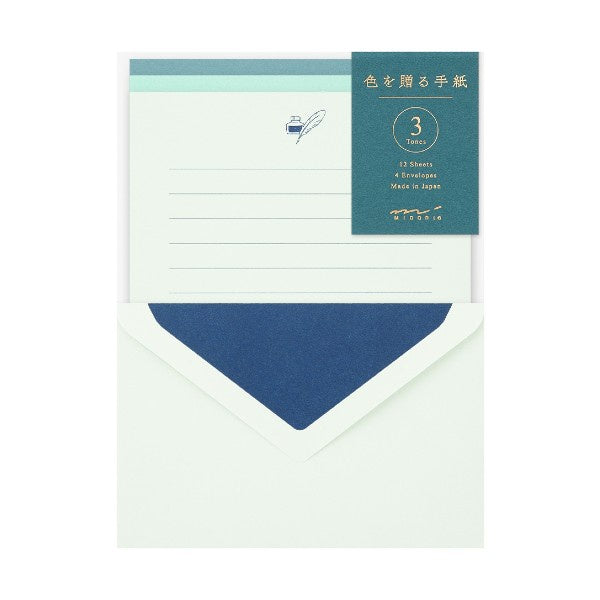 Midori Blue Letter Set