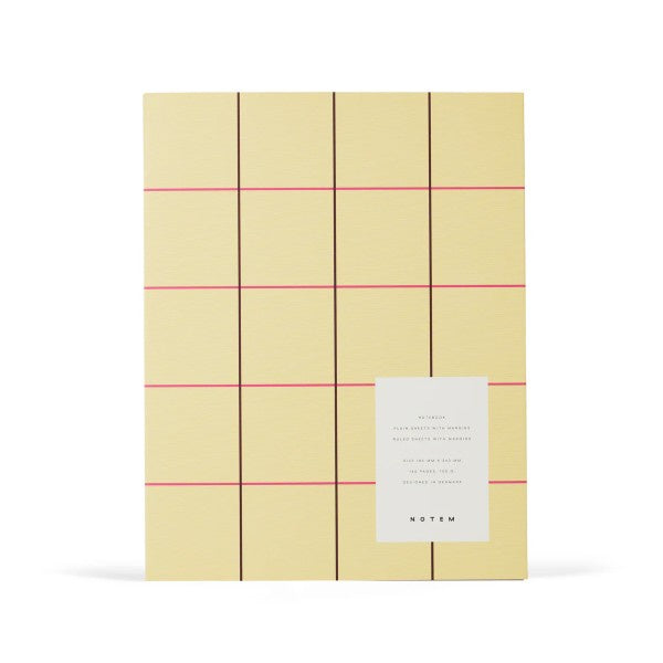Uma Flatlay Yellow Check Large Notebook by Notem