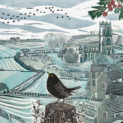 Winter Blackbird Charity Card Pack