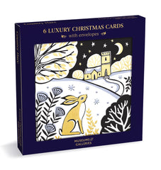 Country Hare Christmas Card Box