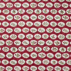 Scallop Tiles Christmas Pudding Block Printed Sheet Wrap